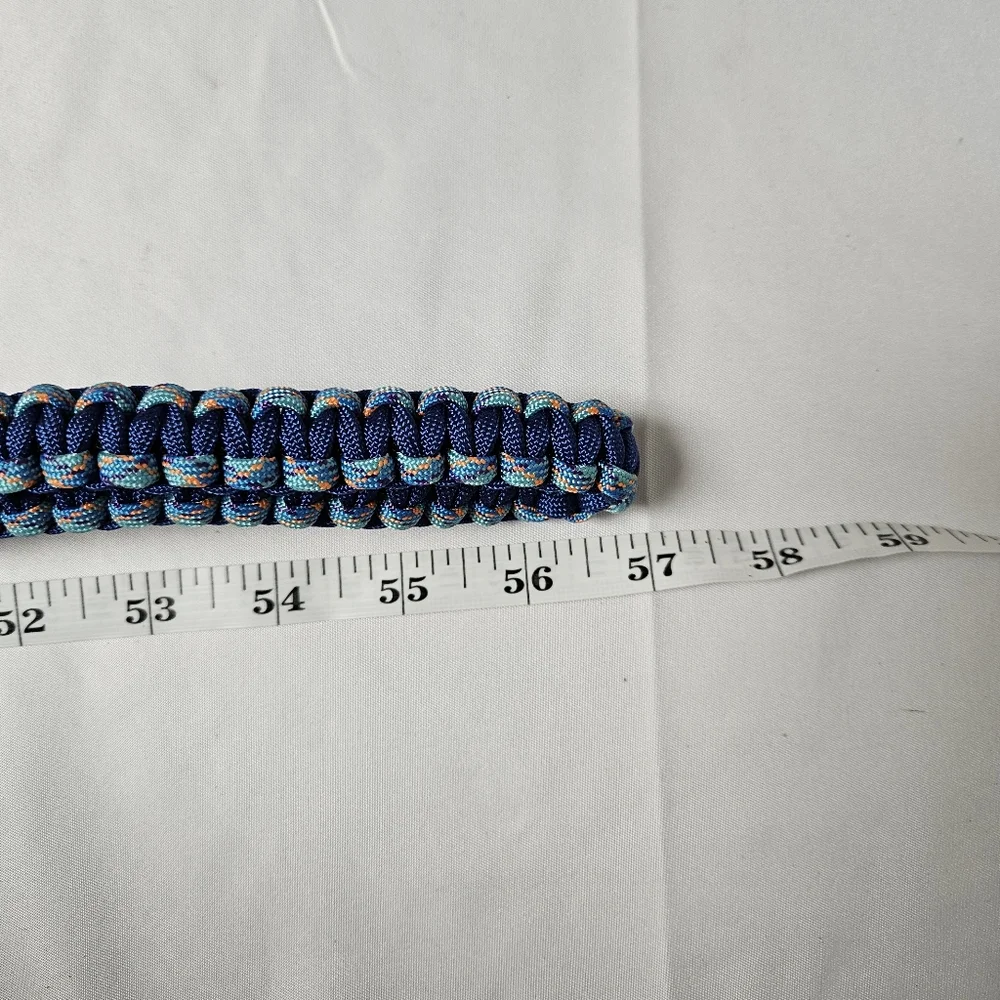 Blue and Black Braided Dog‎ Leash 550 Paracord